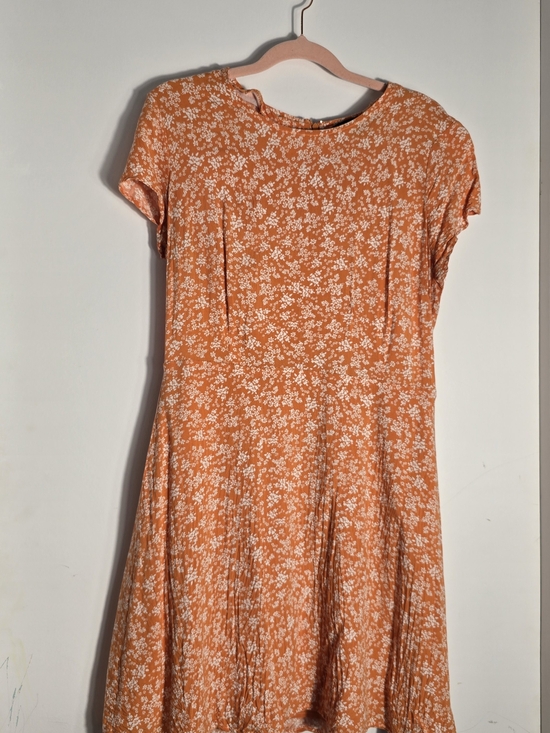 Dynamite Dresses & Skirts - Dynamite Orange Short-Sleeve Floral Mini Dress